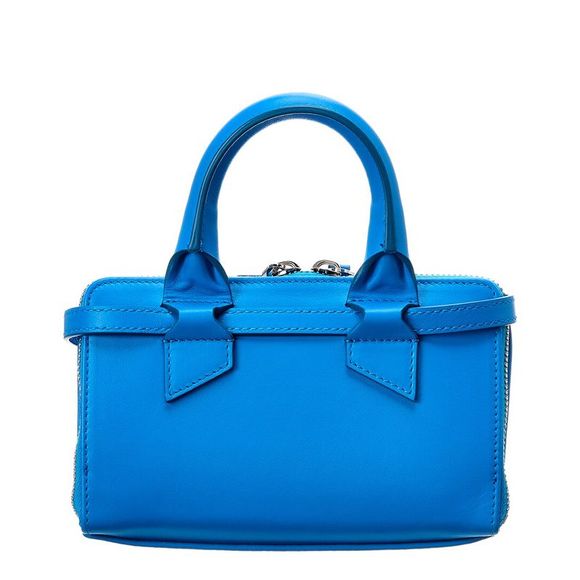 The Attico Friday Mini Leather Shoulder Bag, Blue - Picture 2 of 4